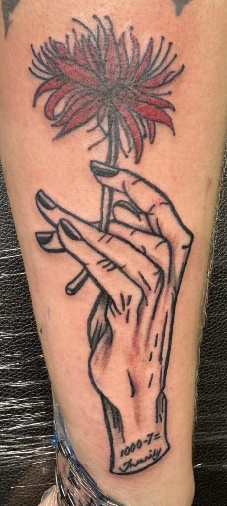 Color Tattoo of Tokyo Ghoul done by https://www.instagram.com/james.paul.egan?igsh=MWdiMHQ3NHkzMWkxdA%3D%3D&utm_source=qr